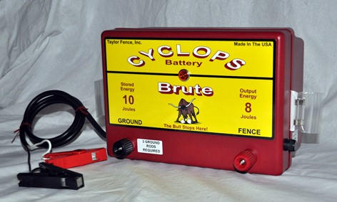 Cyclops BRUTE Battery Powered Fence Charger.