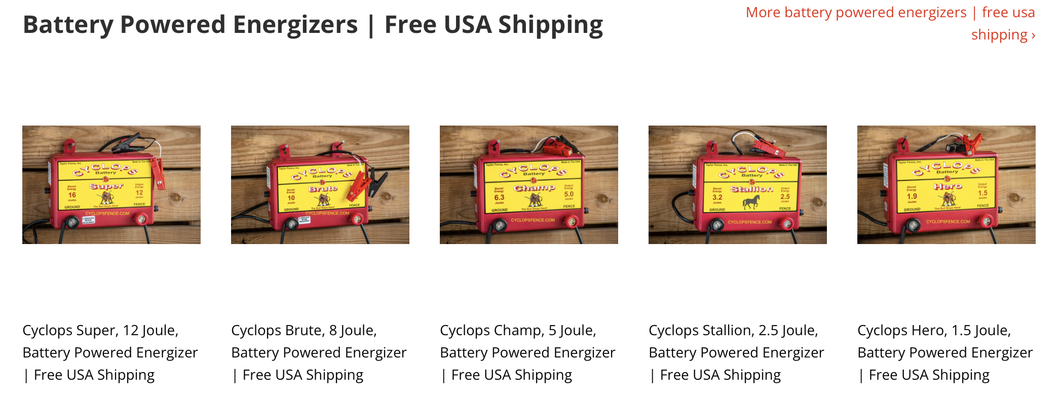More Cyclops Fence Charger-NEW-AC DC Battery Zapper Hero Stallion Champ Brute 