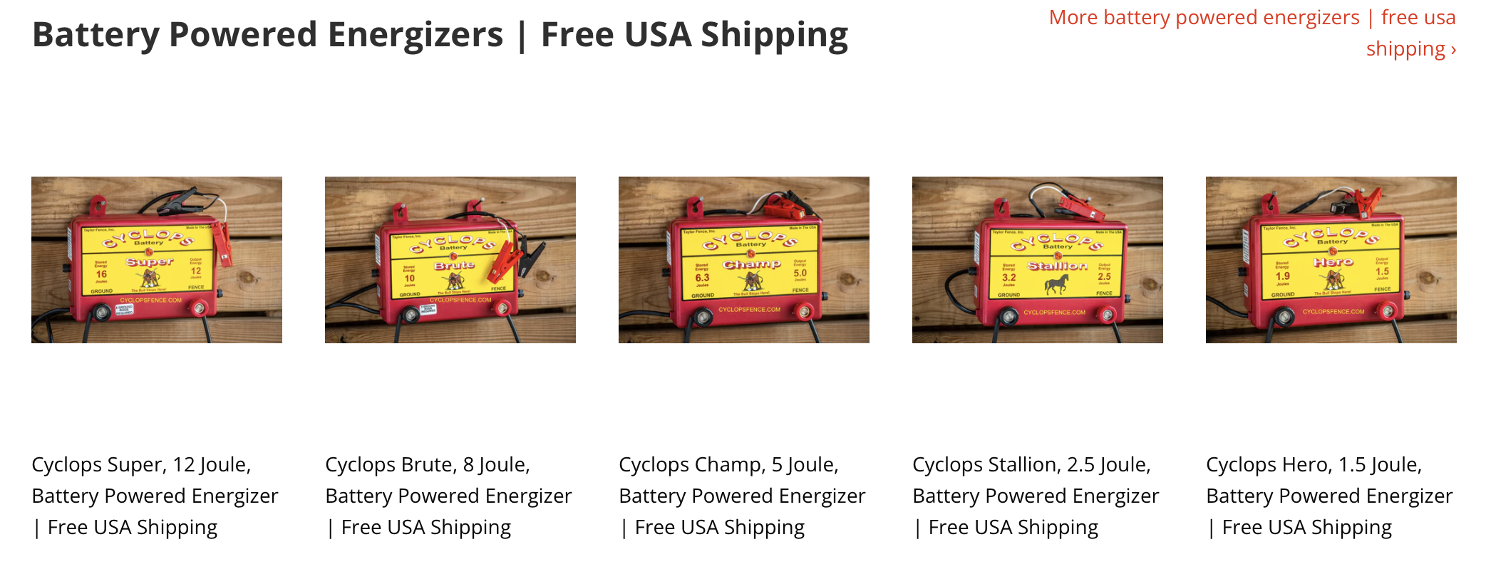 BUY CYCLOPS ELECTRIC FENCE CHARGERS / ENERGIZERS AND ACCESSORIES HERE! -  Cyclops Electric Fence Chargers and Energizers